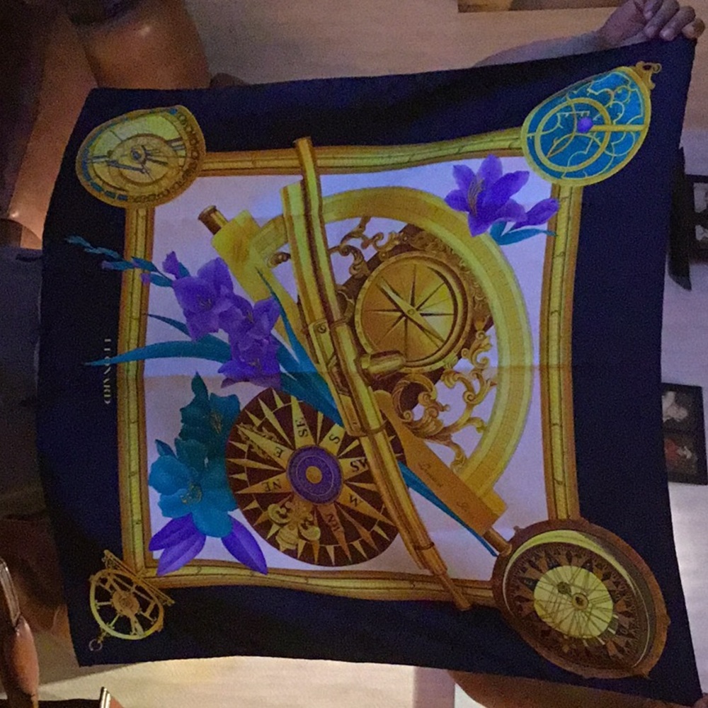 Leonard Paris 100% silk scarf